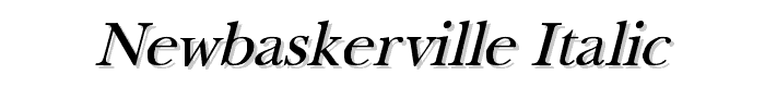 NewBaskerville Italic font